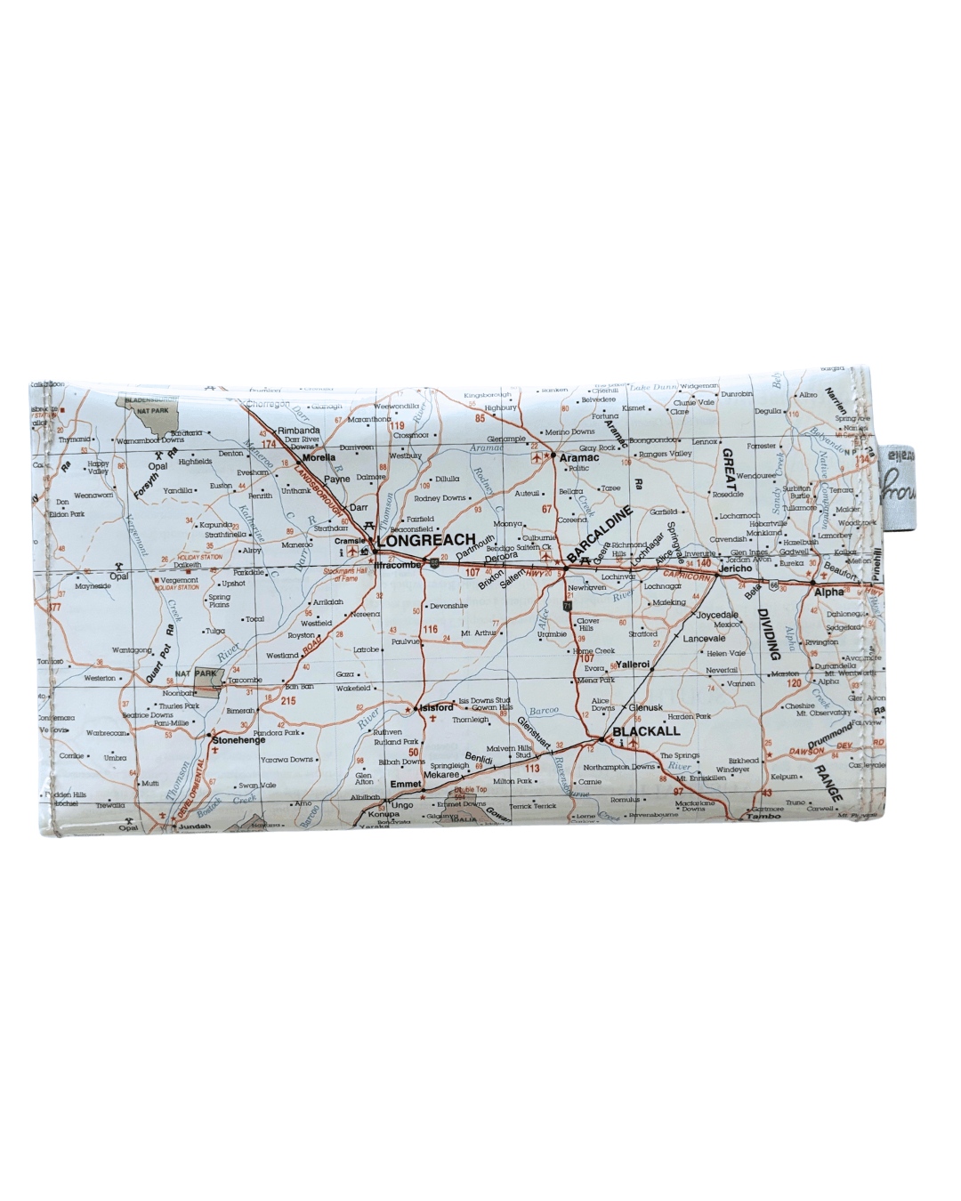 Recycled Map Wallet - Charleville, Longreach, Blackall, Winton