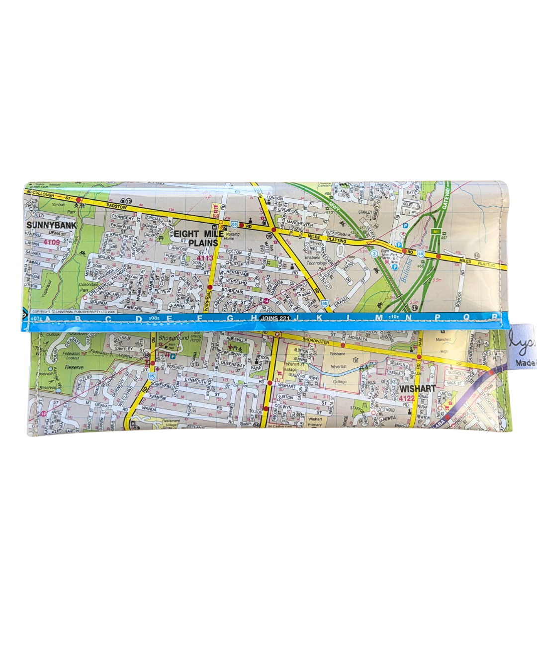 Recycled Street Map Wallet - Mount Gravatt, Mansfield, Eight Mile Plains, Wishart