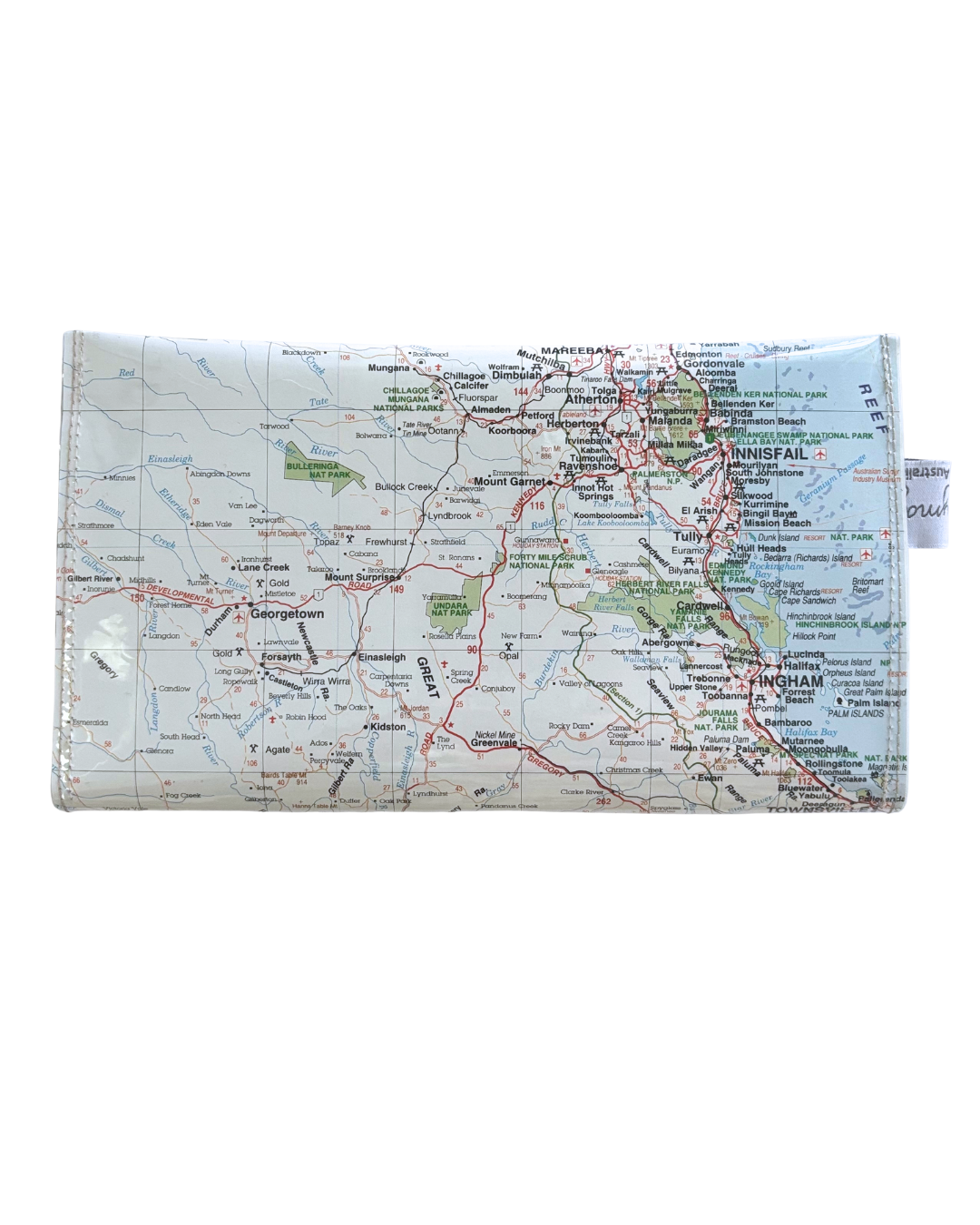 Map wallet on a white background