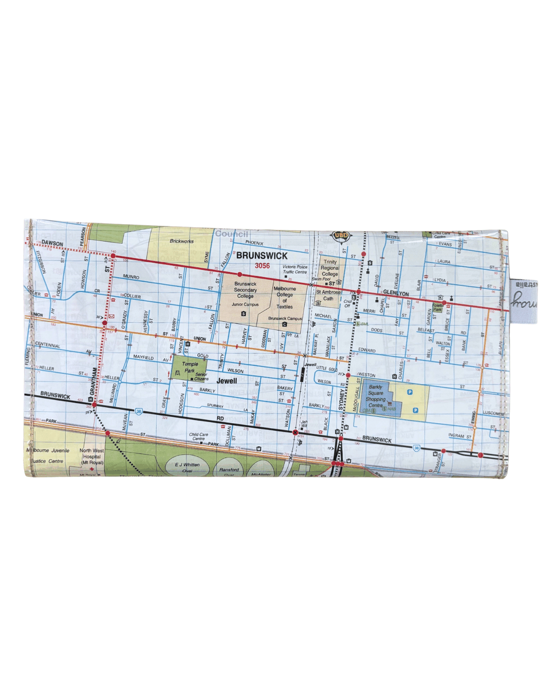 Recycled Street Map Wallet - Carlton North, Parkville, Brunswick