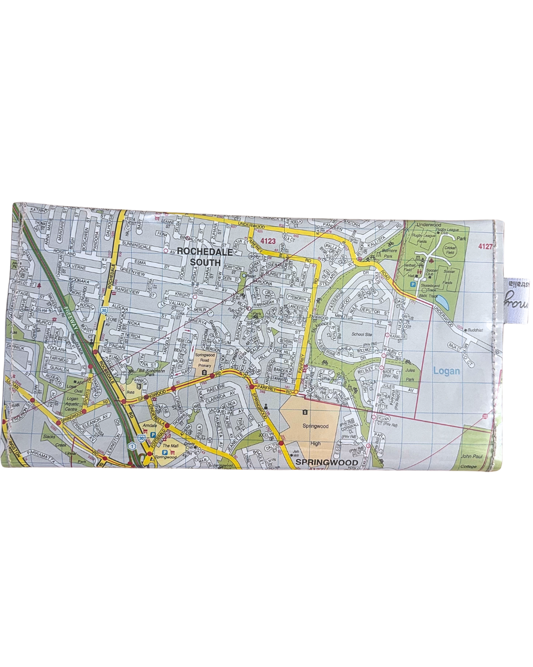 Recycled Street Map Wallet - Slacks Creek, Springwood, Rochedale, Burbank