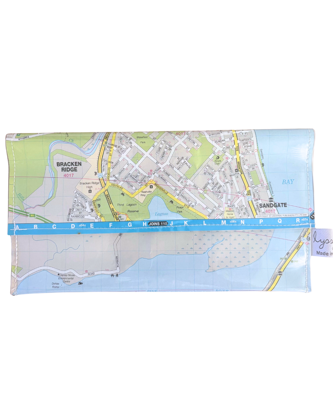 Recycled Street Map Wallet - Sandgate, Bracken Ridge, Brighton