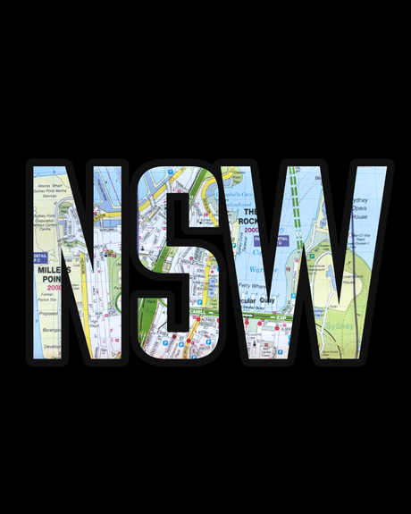 Recycled map wallets featuring Sydney and regional NSW maps