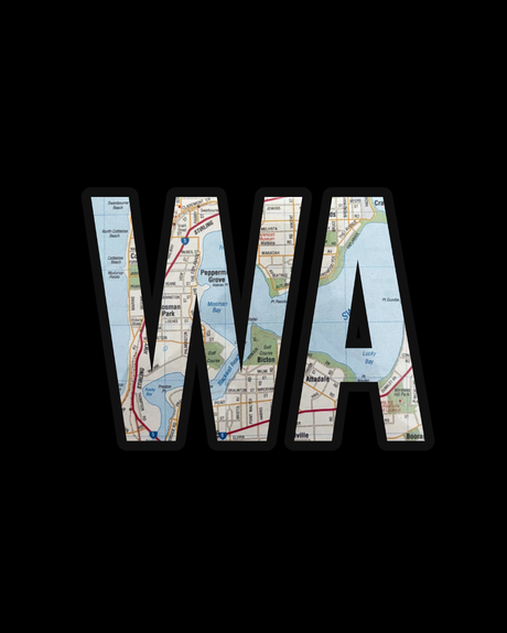 Recycled map wallets featuring NSW maps and South Australia regions