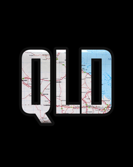 Queensland Map Wallets made from recycled materials featuring Brisbane and regional Queensland areas