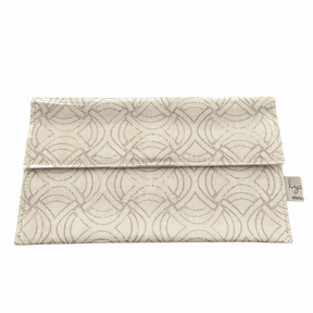 Wallpaper and Sheet Music Wallet with silver Celtic weave and vintage Bonnie Banks sheet music lining