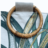 Port Douglas Days Large Shopper with Rattan Handles (Green)