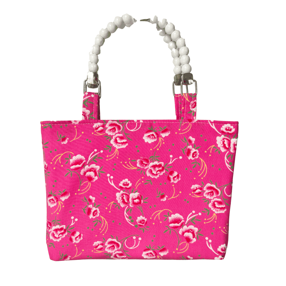 Penelope in Pink Peony Mini Fabric Bag + Matching Zip Purse