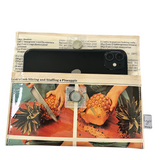 Retro Recipe Wallet - Slicing a Pineapple