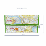 Recycled Street Map Wallet - Brisbane Parking Areas