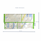 Recycled Street Map Wallet - Brisbane Airport