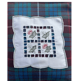 Fraser Tartan Bag – Embroidered Doily Pocket & Shoulder Strap