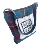 Fraser Tartan Bag – Embroidered Doily Pocket & Shoulder Strap