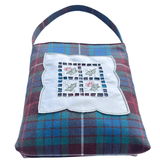 Fraser Tartan Bag – Embroidered Doily Pocket & Shoulder Strap