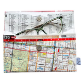 Handmade wallet by Lyssy May featuring pages of Melbourne street directory