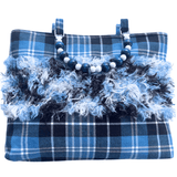 Clark Ancient Tartan Bag – Handknitted Panel & Beaded Handles