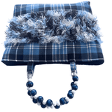 Clark Ancient Tartan Bag – Handknitted Panel & Beaded Handles
