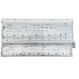 handmade wallet with music sheet design on a white background