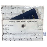 Vintage Sheet Music Wallet - "Funny How Time Slips Away"