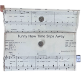Vintage Sheet Music Wallet - "Funny How Time Slips Away"