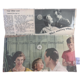 Vintage 1950's magazine wallet - Nestle advertisment