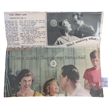 Vintage 1950's magazine wallet - Nestle advertisment