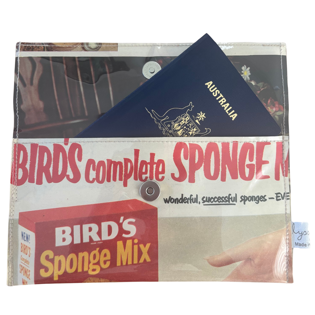 Vintage 1950's magazine wallet - Sponge Cake Mix