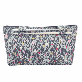 Patsy clutch bag with Liberty fabric floral print and Japanese resin chopstick handles
