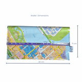 Recycled Map Wallet by LyssyMay Brisbane city centre dimensions