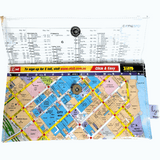 Recycled Map Wallet by LyssyMay Brisbane city centre inside view of lining with magnetic clip