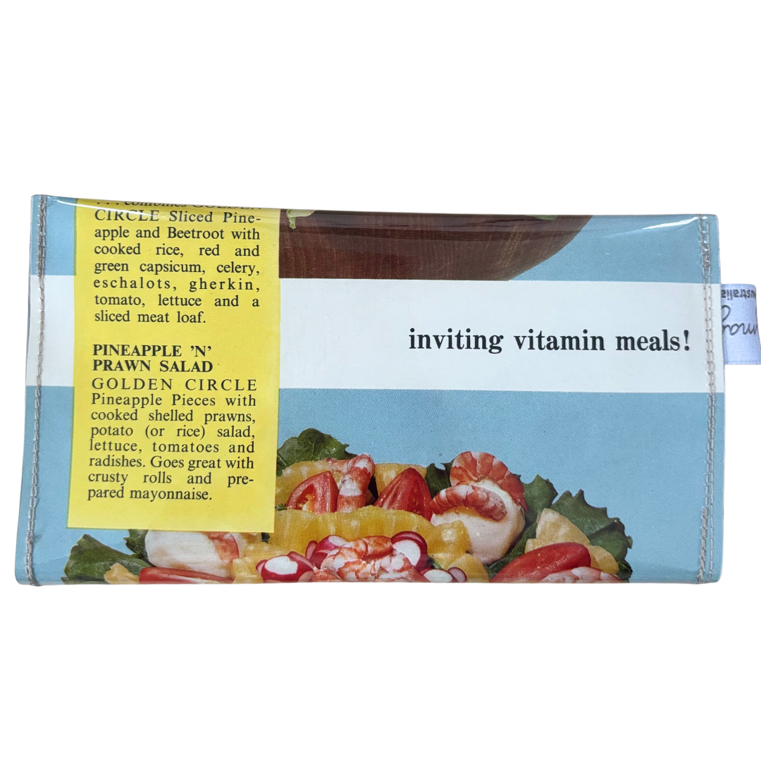 Retro Recipe Wallet - Prawn and Pineapple Salad