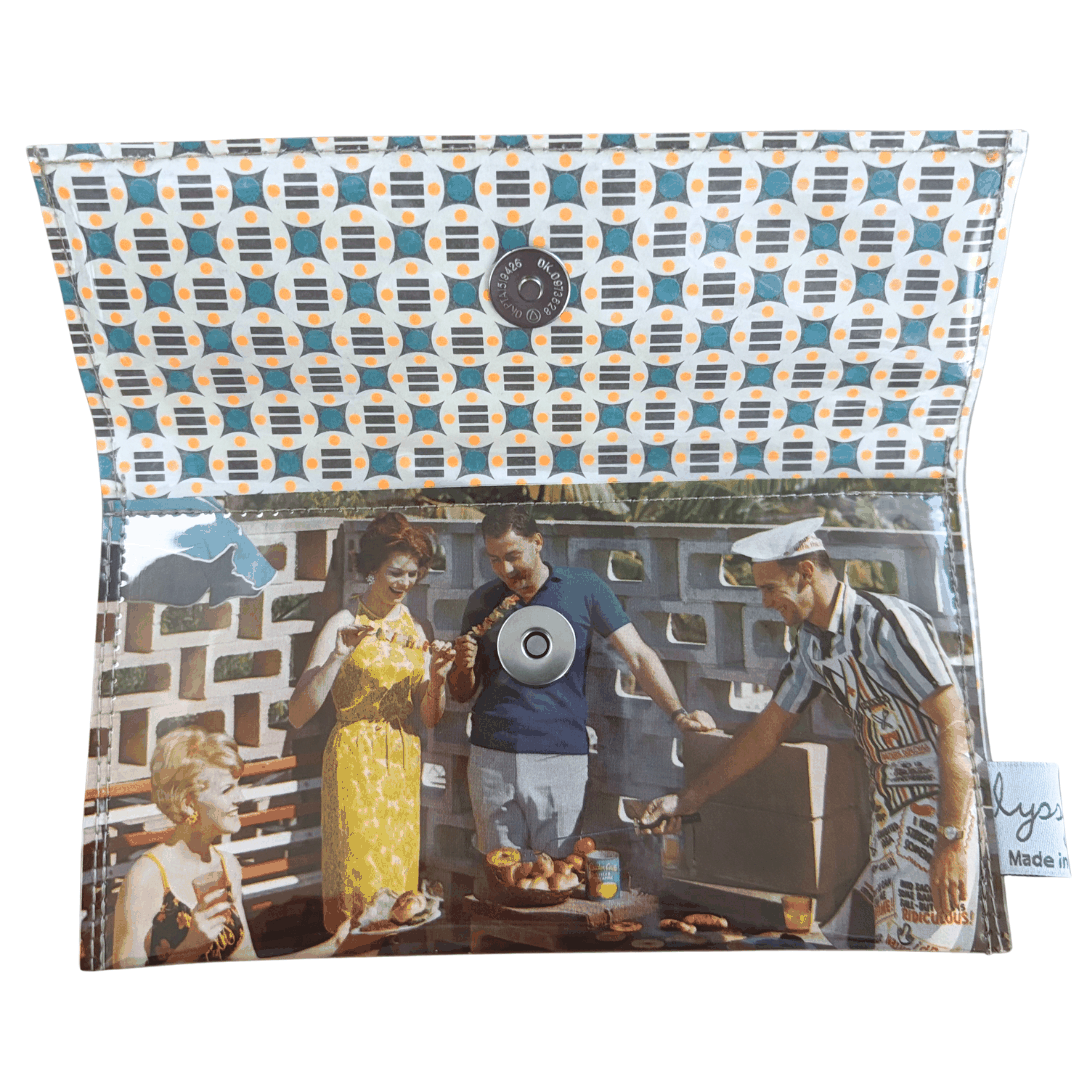 Retro Recipe Wallet - Golden Circle BBQ Party Kebobs