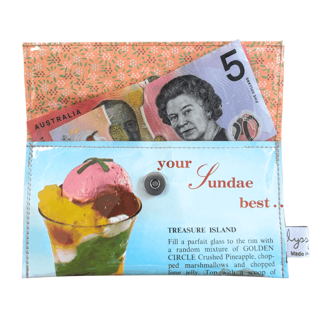 Retro Recipe Wallet - Pineapple Sundae