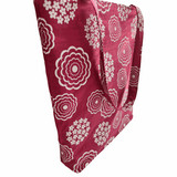 LyssyMay handprinted tote white floral patterns on a white background