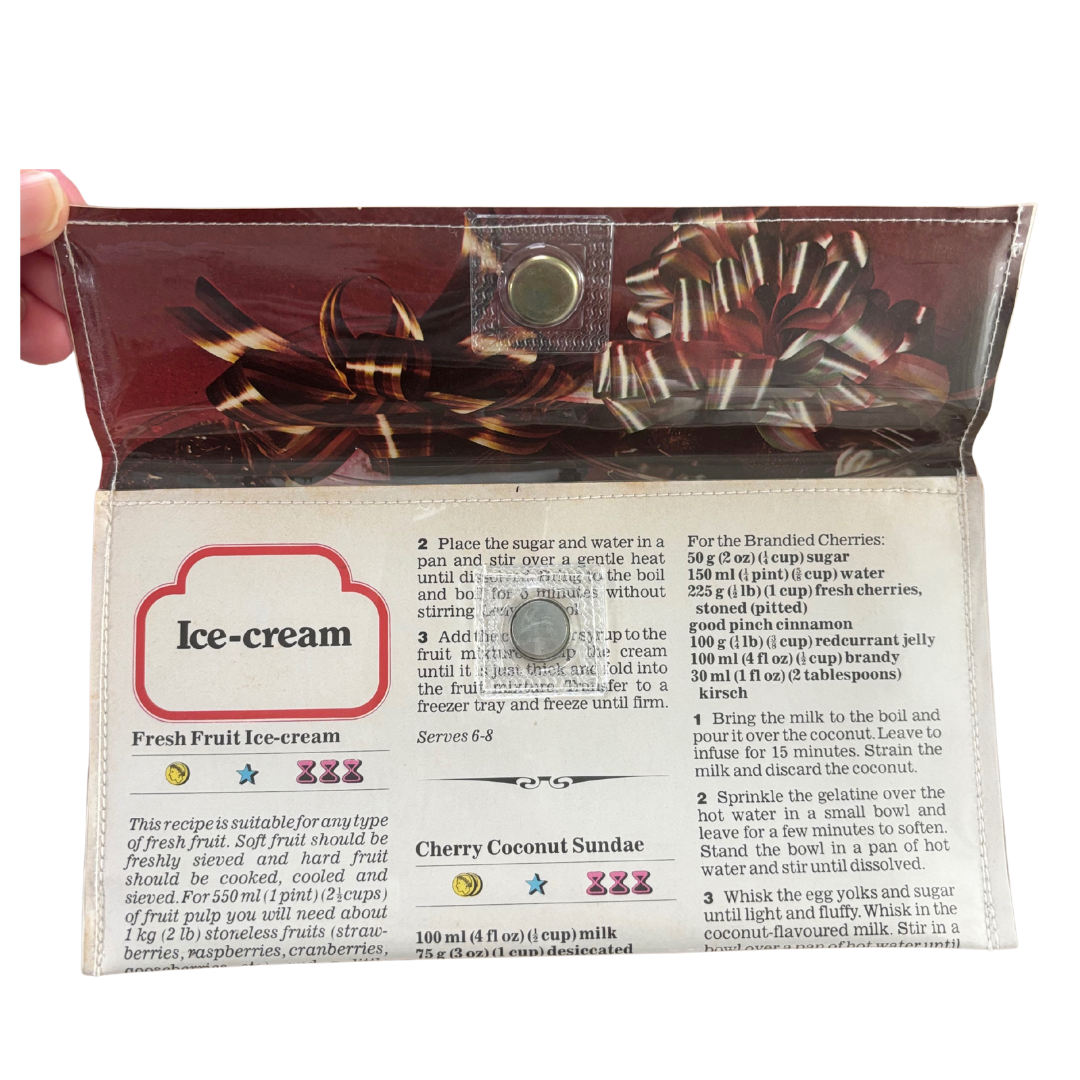 Retro Recipe Wallet - Cherry Coconut Sundae