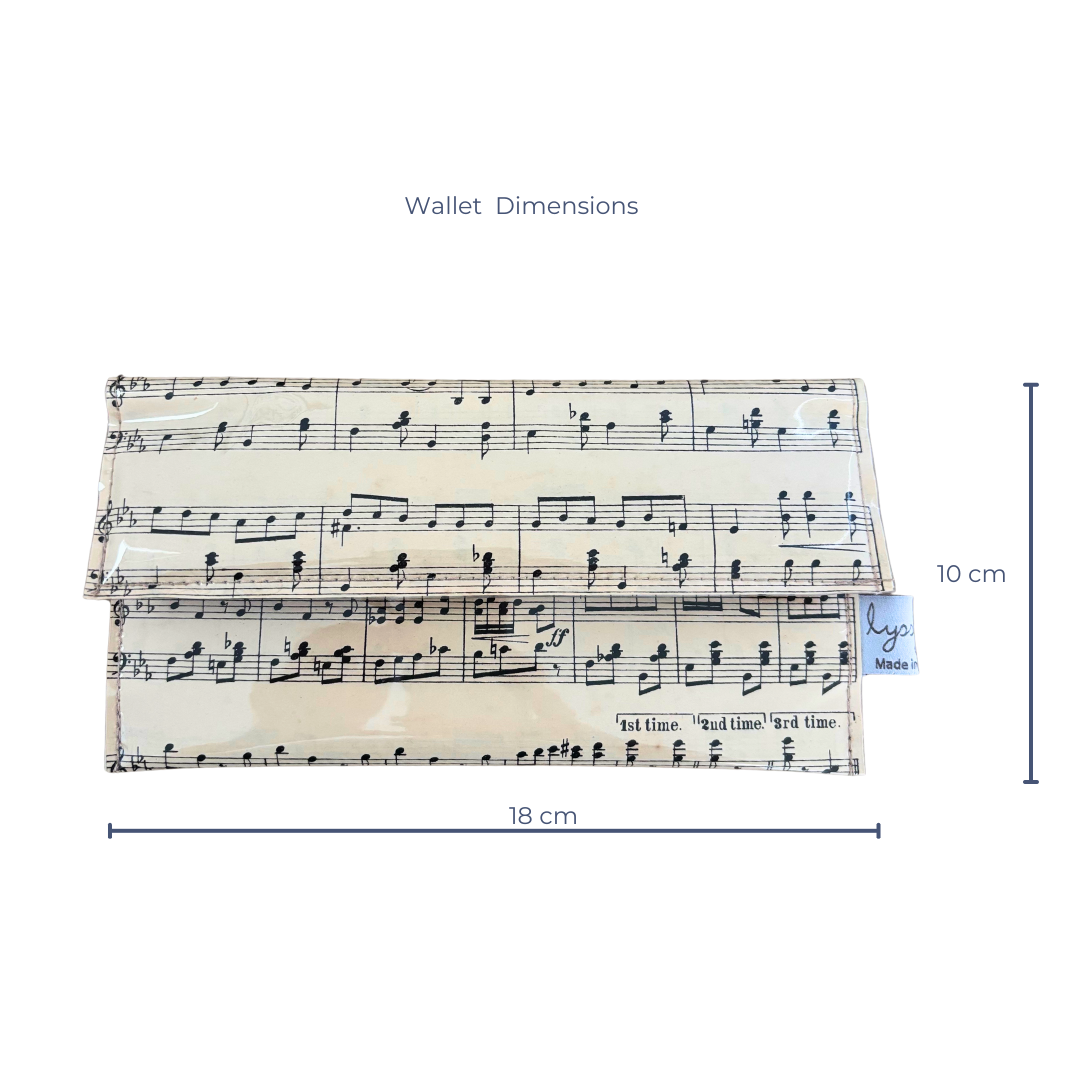 Vintage Sheet Music Wallet - "A Little Bit of Cheese"