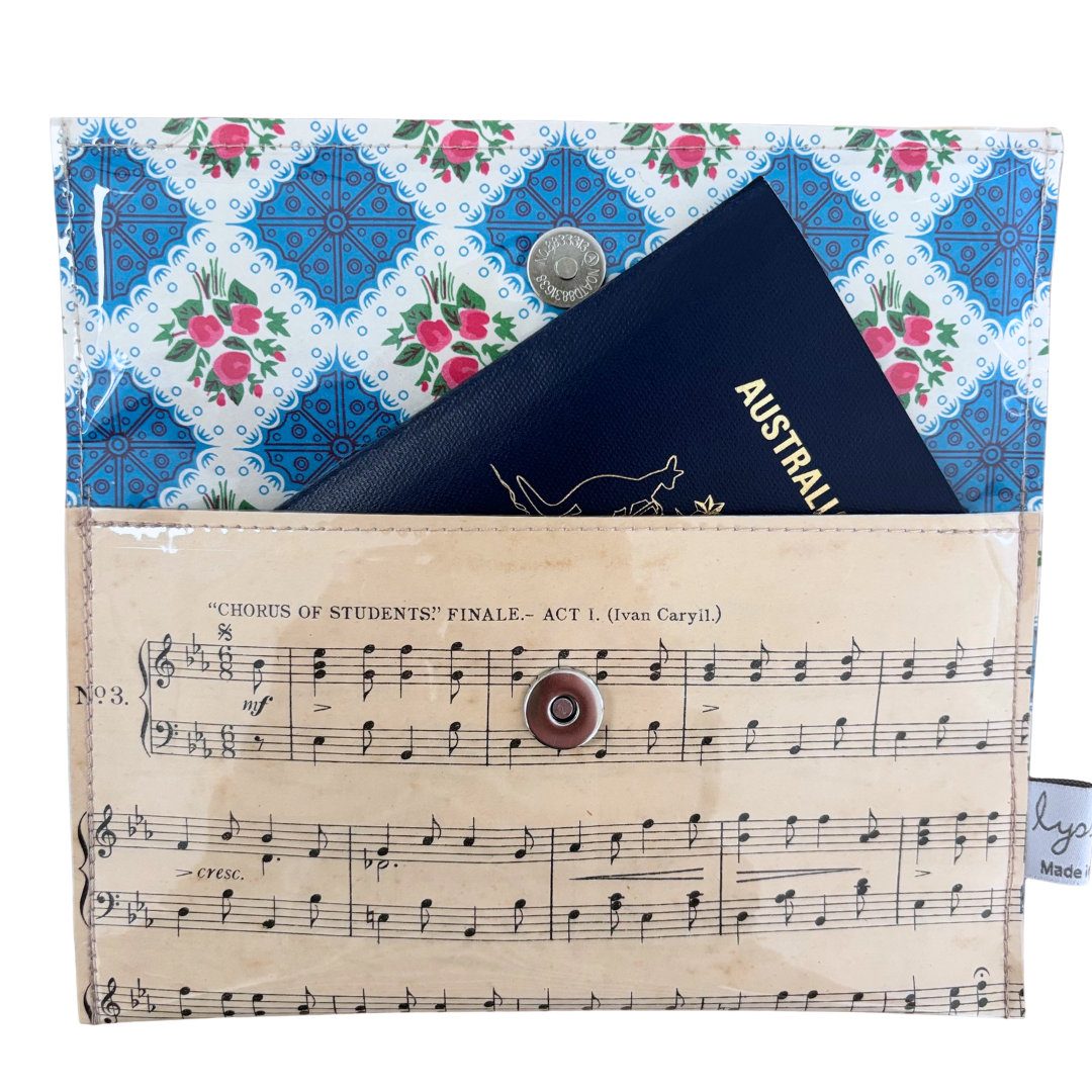 Vintage Sheet Music Wallet - "Chorus of Students and a Glass of Beer"