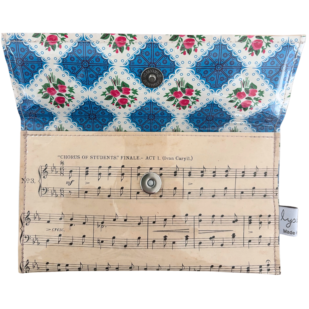 Vintage Sheet Music Wallet - "Chorus of Students and a Glass of Beer"