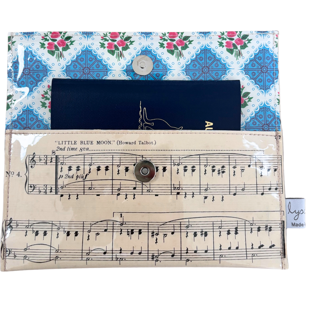 Vintage Sheet Music Wallet - "Little Blue Moon"