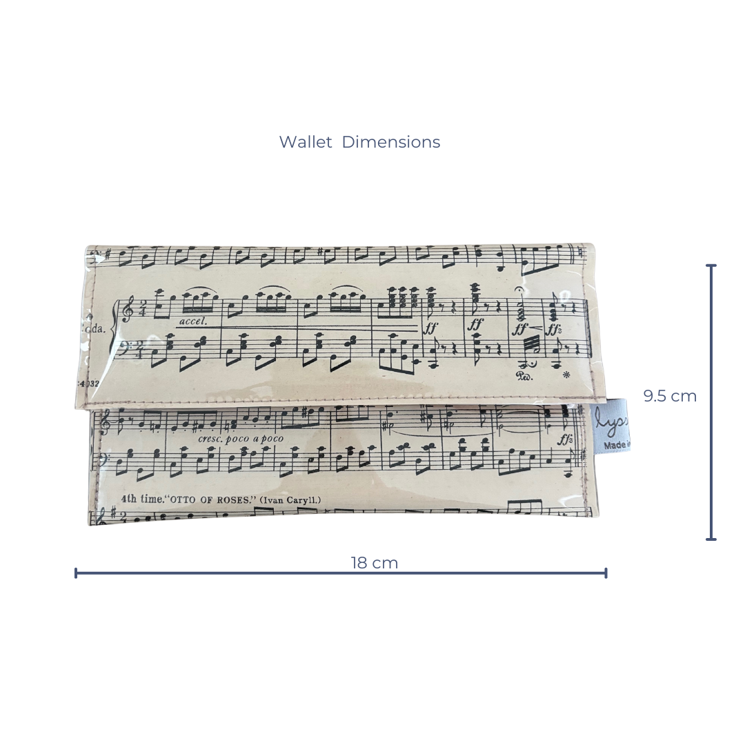 Vintage Sheet Music Wallet - "Otto of Roses"