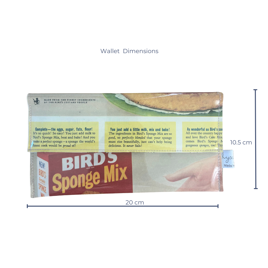 Vintage 1950's magazine wallet - Sponge Cake Mix