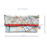 Recycled Street Map Wallet - Lyssy May Handmade Wallet recycled map of Melbourne Docklands and surrounds