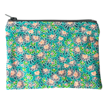 Charlotte in Green Floral Mini Fabric Bag + Matching Zip Purse