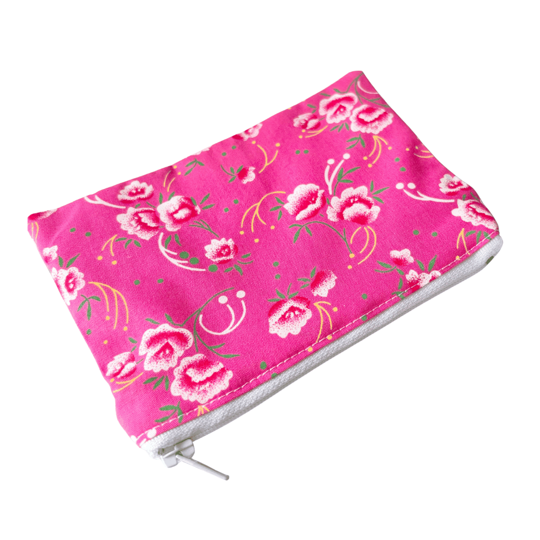 Penelope in Pink Peony Mini Fabric Bag + Matching Zip Purse