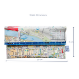 Recycled Street Map Wallet - Melbourne, Latrobe Street to Flinders Street, Fed Square