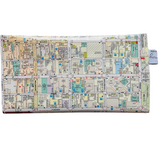 Recycled Street Map Wallet - Melbourne, Latrobe Street to Flinders Street, Fed Square