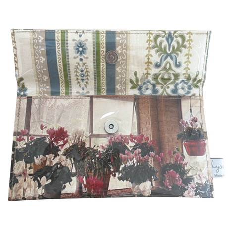 Vintage Garden Book Wallet - Cyclamen and African Violet