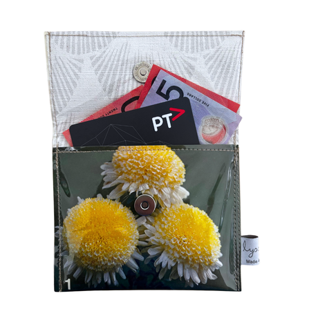 Vintage Garden Book Compact Wallet - Chrysanthemum