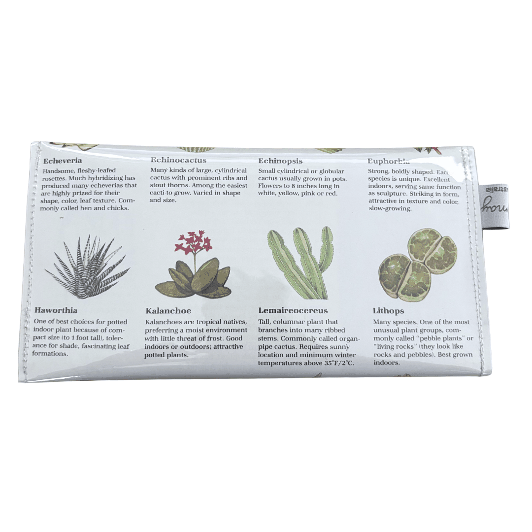 Vintage Garden Book Wallet - Illustrated Succulents