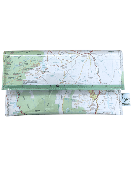 Recycled Street Map Wallet - Canberra Region, Snowy Mountains & Kosciuszko